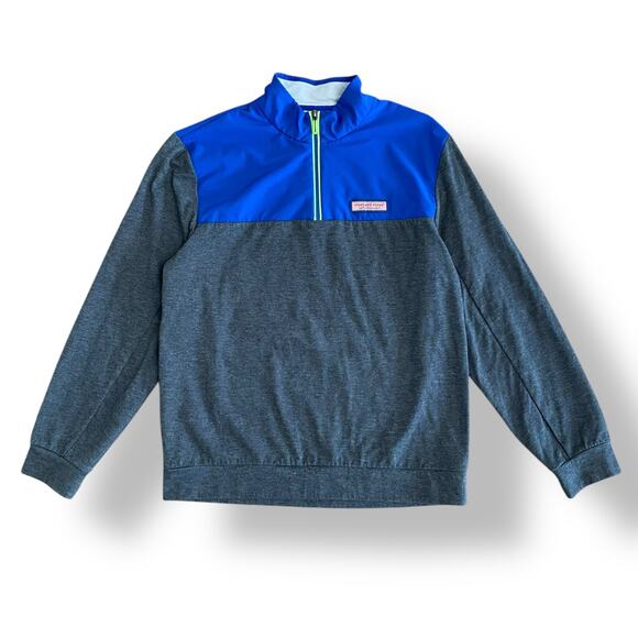 Vineyard Vines Mesh Performance Shep 1/4 Zip Pullover Men’s Size M Gray Blue‎ - Picture 1 of 10